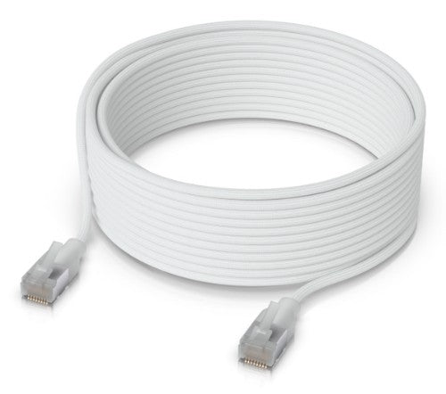 Ubiquiti UACC-Cable-Patch-EL-C6A-12M-W networking cable Translucent, White Cat6a Round