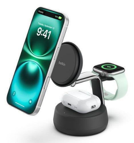 Belkin UltraCharge Pro Smartphone, Headset, Smartwatch Charcoal AC Wireless charging Fast charging Indoor