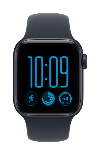 Apple Watch SE (3nd generation) SE 3 GPS 40mm Midnight Aluminium Case with Navy Blue Sport Band - M/L