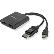 StarTech.com 2-Port Multi Monitor Adapter - DisplayPort 1.2 MST Hub - Dual 4K 30Hz or 1080p - USB Bus Powered - Video Splitter for Extended Desktop Mode on Windows PCs Only - DP to 2x DP
