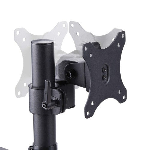 StarTech.com Desk Mount Triple Monitor Arm For Up To Three 27in Screens, VESA 75x75/100x100, Tool-Less Arm Adjustments, C-Clamp/Grommet Mount, Mechanical Spring Arm